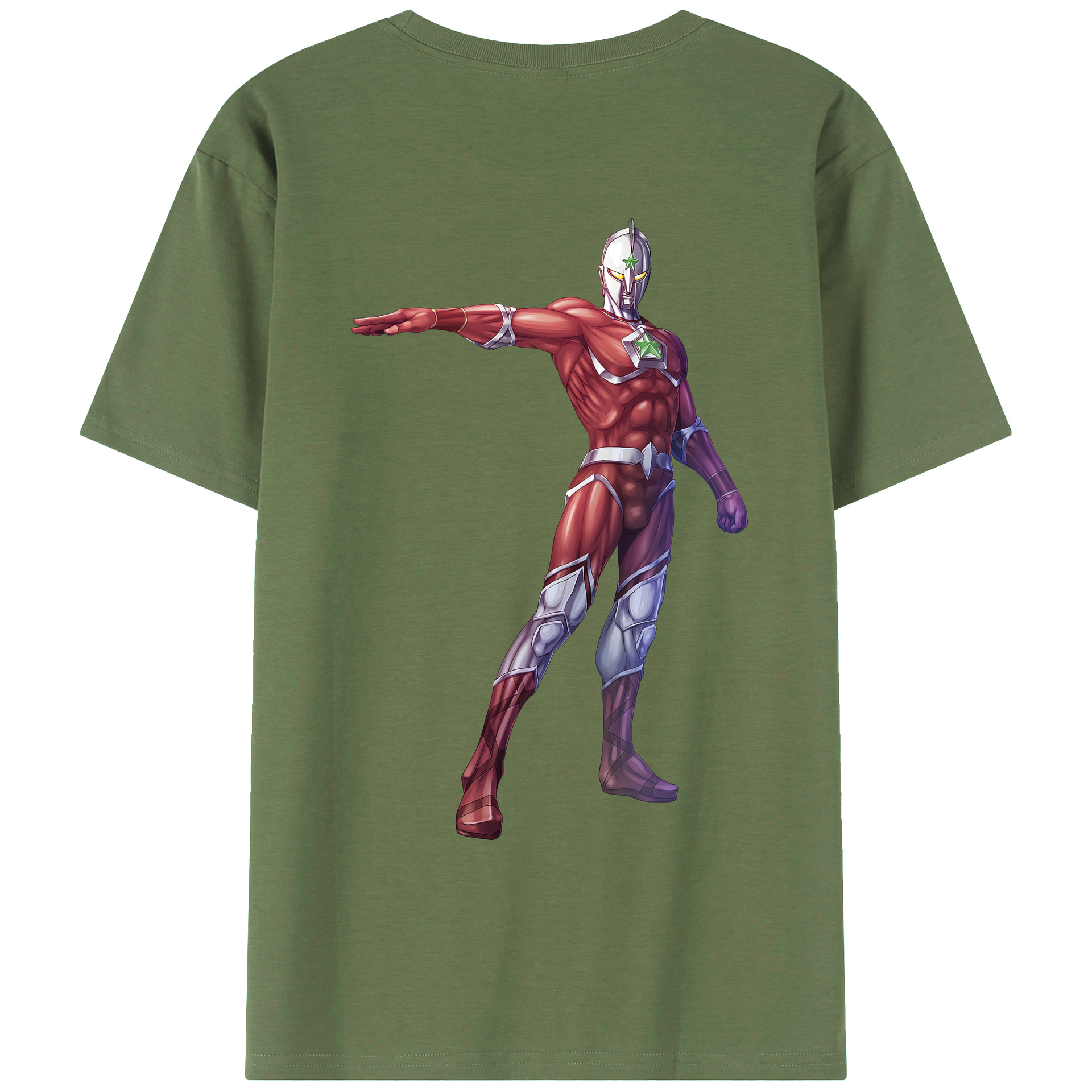 （画像用） ウルトラマン Ultraman 綿100％ メンズ半袖Tシャツ（バックプリント） 通気性